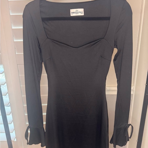 Princess Polly Dalzine Black Long Sleeve Mini Dress Size 2 - Picture 2 of 8